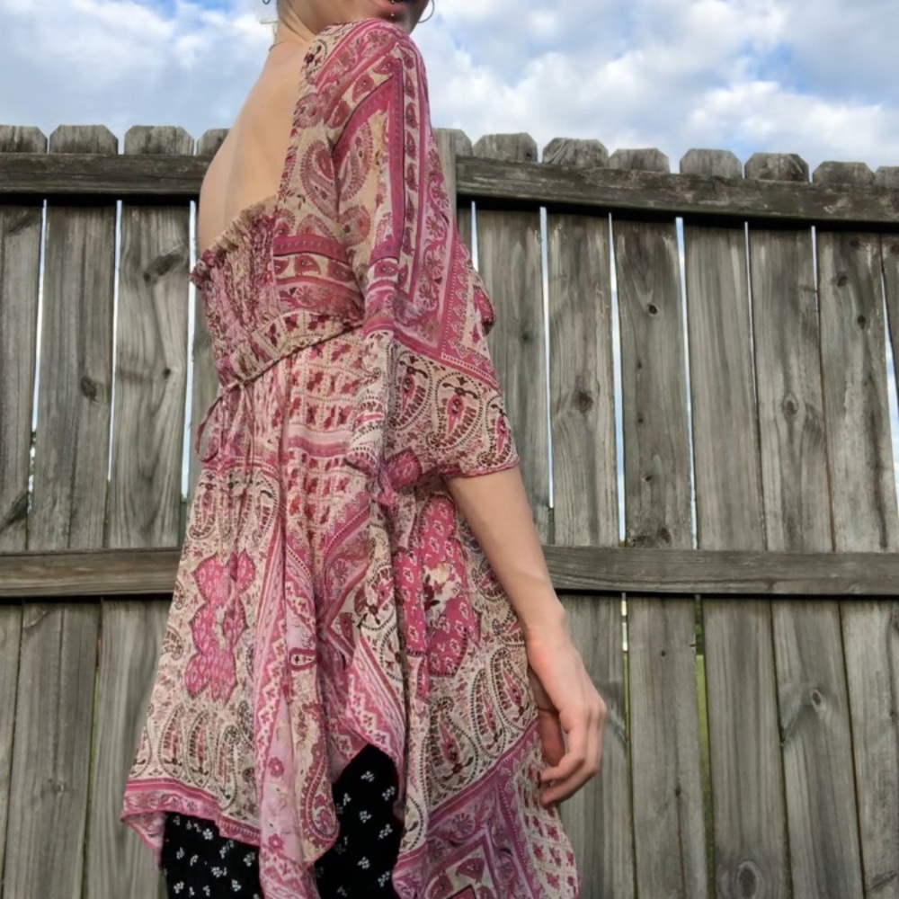 Vintage Y2K Bohemian Top - Picture 6 of 11
